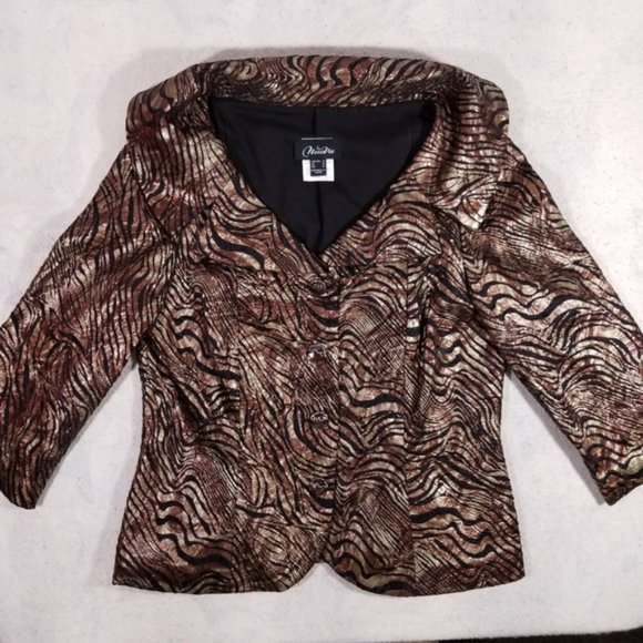 Nuevo Beautiful Textured Brown Formal Over Jacket - Picture 5 of 8